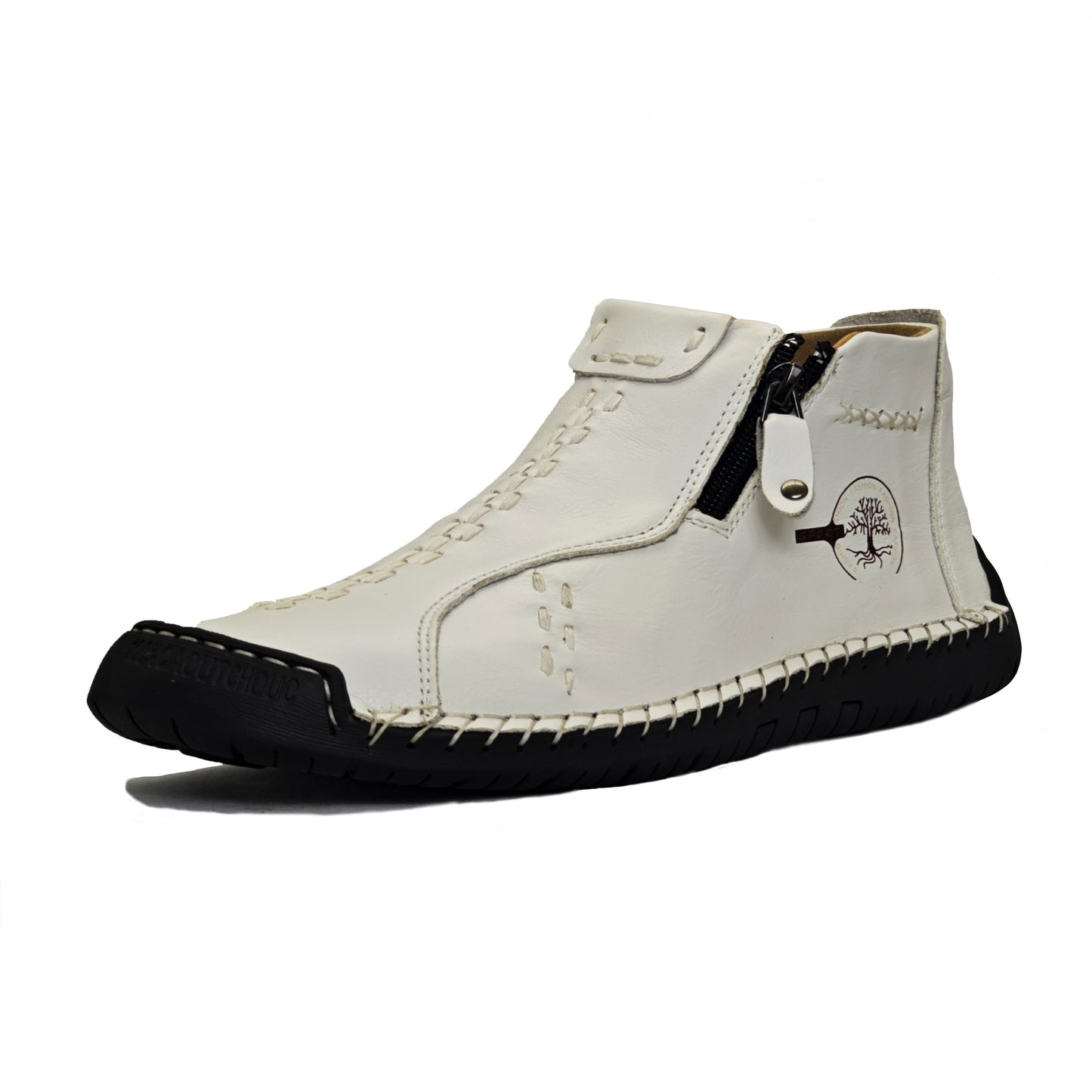 Men's Handmade PU Boots with Zipper, Casual