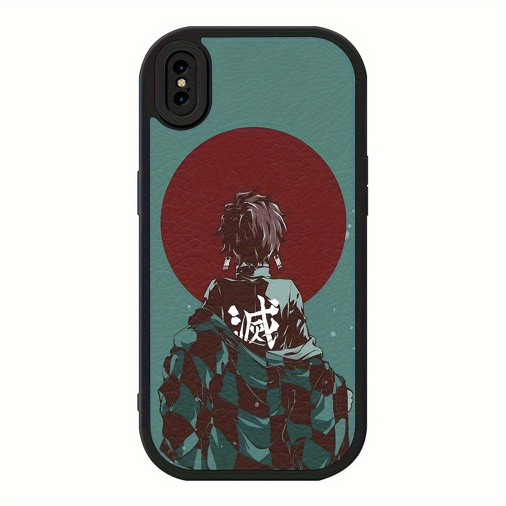 Stylish Icon Print Lambskin Phone Case - Basic Cases with Animation Design, Flexible TPU Rubber, Shockproof Protection, and Compatible with Multiple iPhone Models