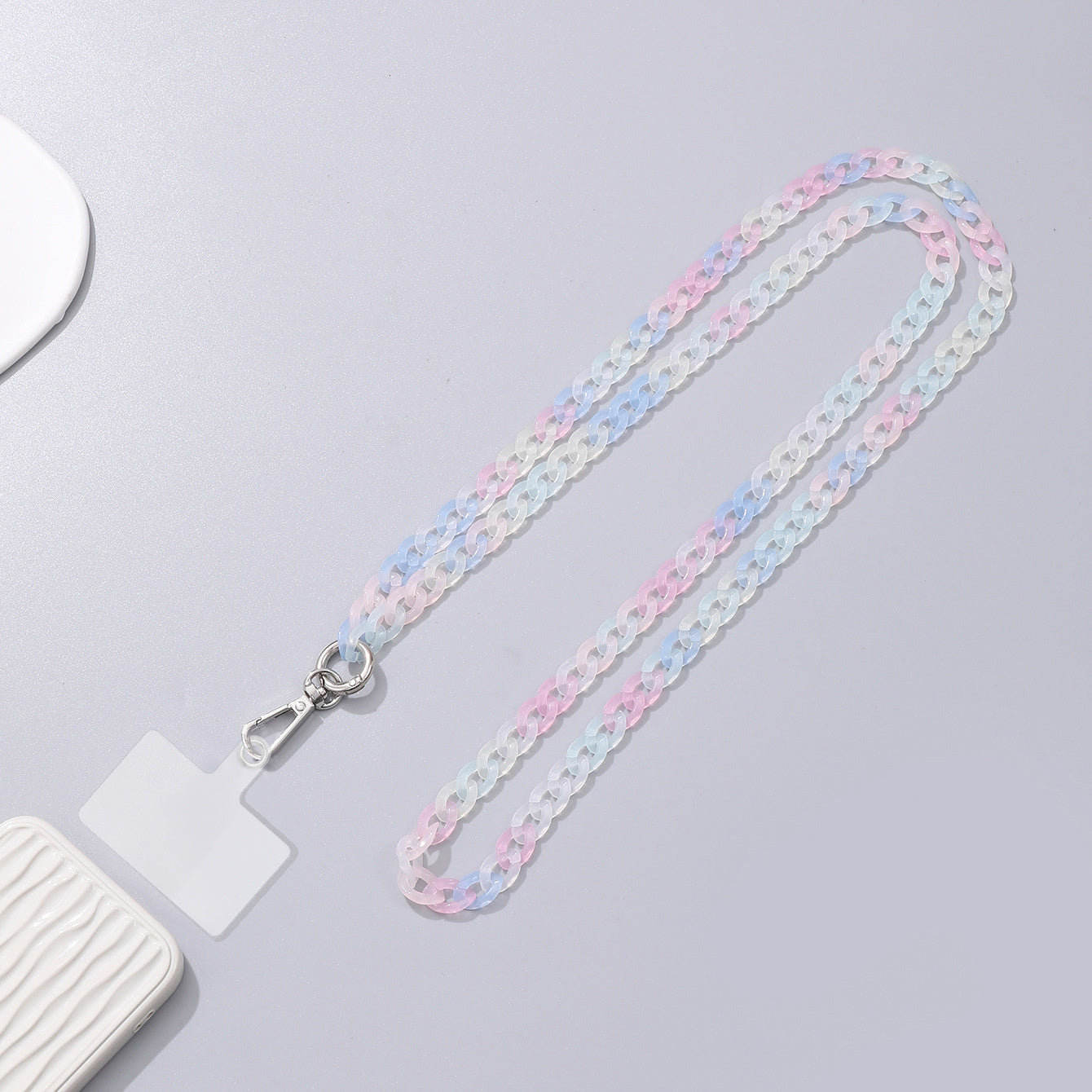 1pc Color Acrylic Cross-body 120cm/ 47.24inch Chain Phone Case Jewelry Pendant Shoulder Strap Chain
