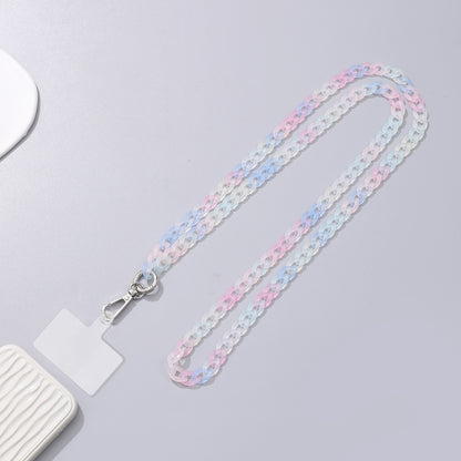 1pc Color Acrylic Cross-body 120cm/ 47.24inch Chain Phone Case Jewelry Pendant Shoulder Strap Chain