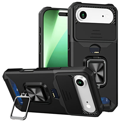 Heavy-Duty Shockproof Phone Case with a Metal Stand And Card Slot, Compatible with for iphone 17 Pro Max, 16 Pro Max, 15 Pro Max, And 14 Pro Max.