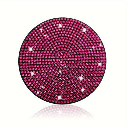 1pc Bling Car Cup Holder Coaster, 2.75 Inch Anti-Slip Shockproof, Full Rhinestone Design, Universal Fit Most Cars