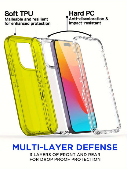 Durable Shockproof Protection With A Matte Transparent Phone Case For IPhone 6/7/8/SE2/SE3/11/12/13/14/15 Pro