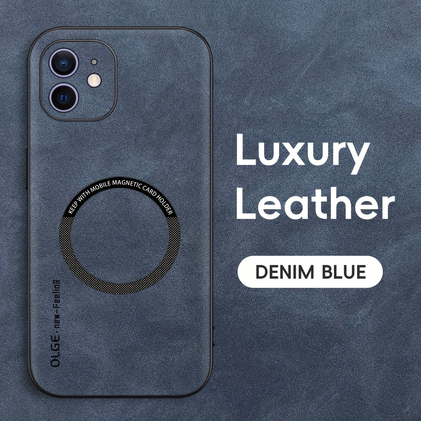 Yamba Artificial Leather Magnetic Phone Case Suitable For IPhone 15promax/15pro/15plus/15/14pro/13pro/13/12 Protective Case