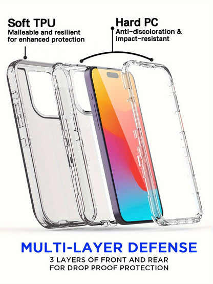 Durable Shockproof Protection With A Matte Transparent Phone Case For IPhone 6/7/8/SE2/SE3/11/12/13/14/15 Pro