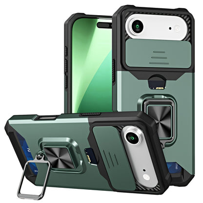 Heavy-Duty Shockproof Phone Case with a Metal Stand And Card Slot, Compatible with for iphone 17 Pro Max, 16 Pro Max, 15 Pro Max, And 14 Pro Max.