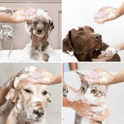 Soft Dog Brush Pet Shampoo Massager Bath Bathroom Puppycat Washing Grooming Shower Brush