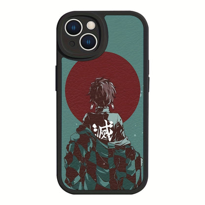 Stylish Icon Print Lambskin Phone Case - Basic Cases with Animation Design, Flexible TPU Rubber, Shockproof Protection, and Compatible with Multiple iPhone Models