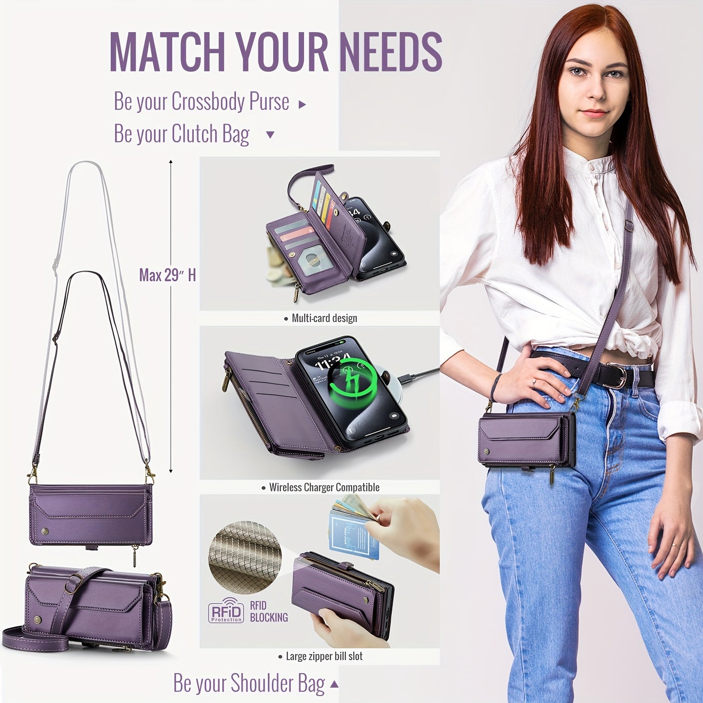 New Wallet Phone Case Wrist Shoulder Strap Lanyard Flip Magnetic Clasp Card Holder Kickstand Women Small Crossbody Handbag For Samsung Galaxy Note10+ 20 S24 S23 S22 S21 S20 S10 Plus Ultra FE Coin Purse A01 A04 A12 A13 A14 A22