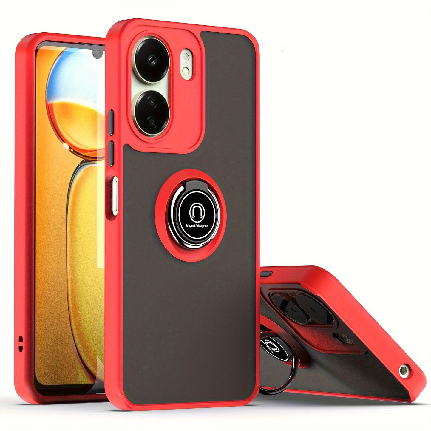 Shockproof Case For Xiaomi For Redmi 13C 12C 12 4G 12 5G Back Phone Case Cover With Car Holder