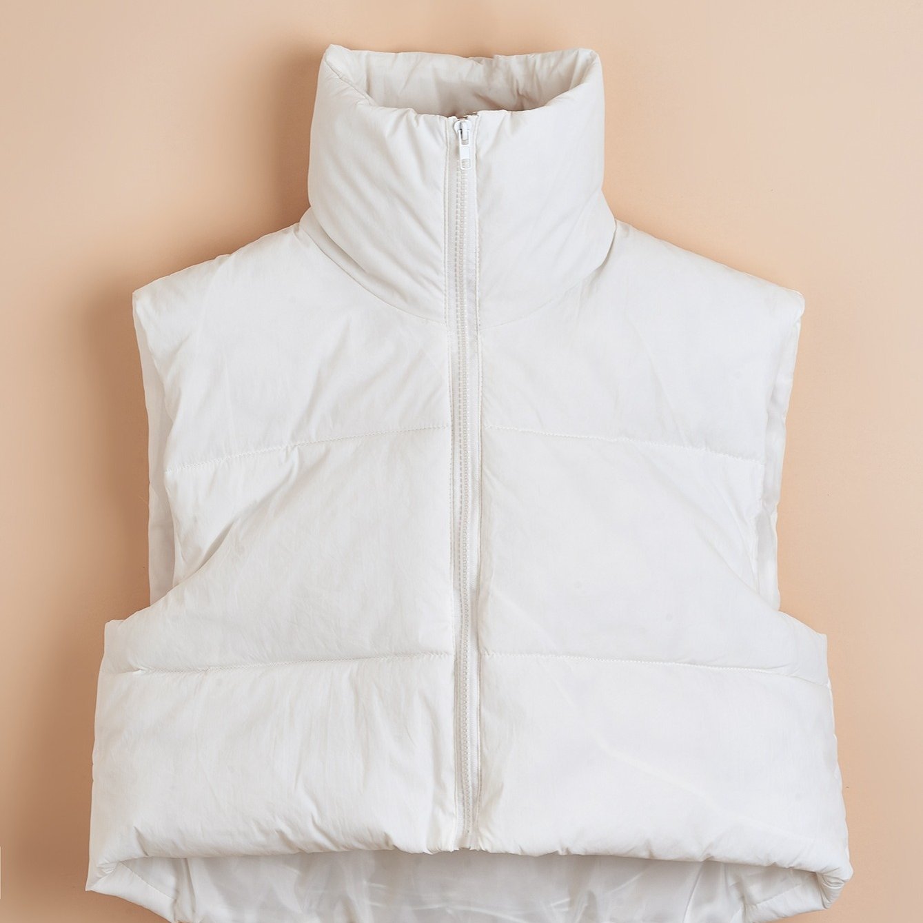Women'S Sleeveless Vest - Vibrant Pink Slim-Fit Alternative Coat with Drawstring Hood, Zipper Front & Pockets for Fall/Winter Casual Wear, Casual Winter Wear | High Neckline Vest | Zippered Jacket