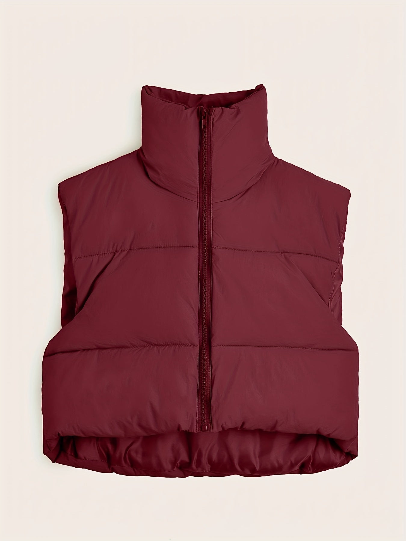 Women'S Sleeveless Vest - Vibrant Pink Slim-Fit Alternative Coat with Drawstring Hood, Zipper Front & Pockets for Fall/Winter Casual Wear, Casual Winter Wear | High Neckline Vest | Zippered Jacket