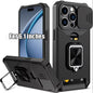 Heavy-Duty Shockproof Phone Case with a Metal Stand And Card Slot, Compatible with for iphone 17 Pro Max, 16 Pro Max, 15 Pro Max, And 14 Pro Max.
