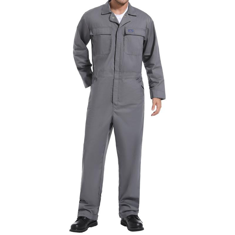 HISEA Men'S Work Coverall - Long Sleeve Stain & Wrinkle Resistant Jumpsuit with Multiple Pockets for Construction, Mechanics & Industrial Work