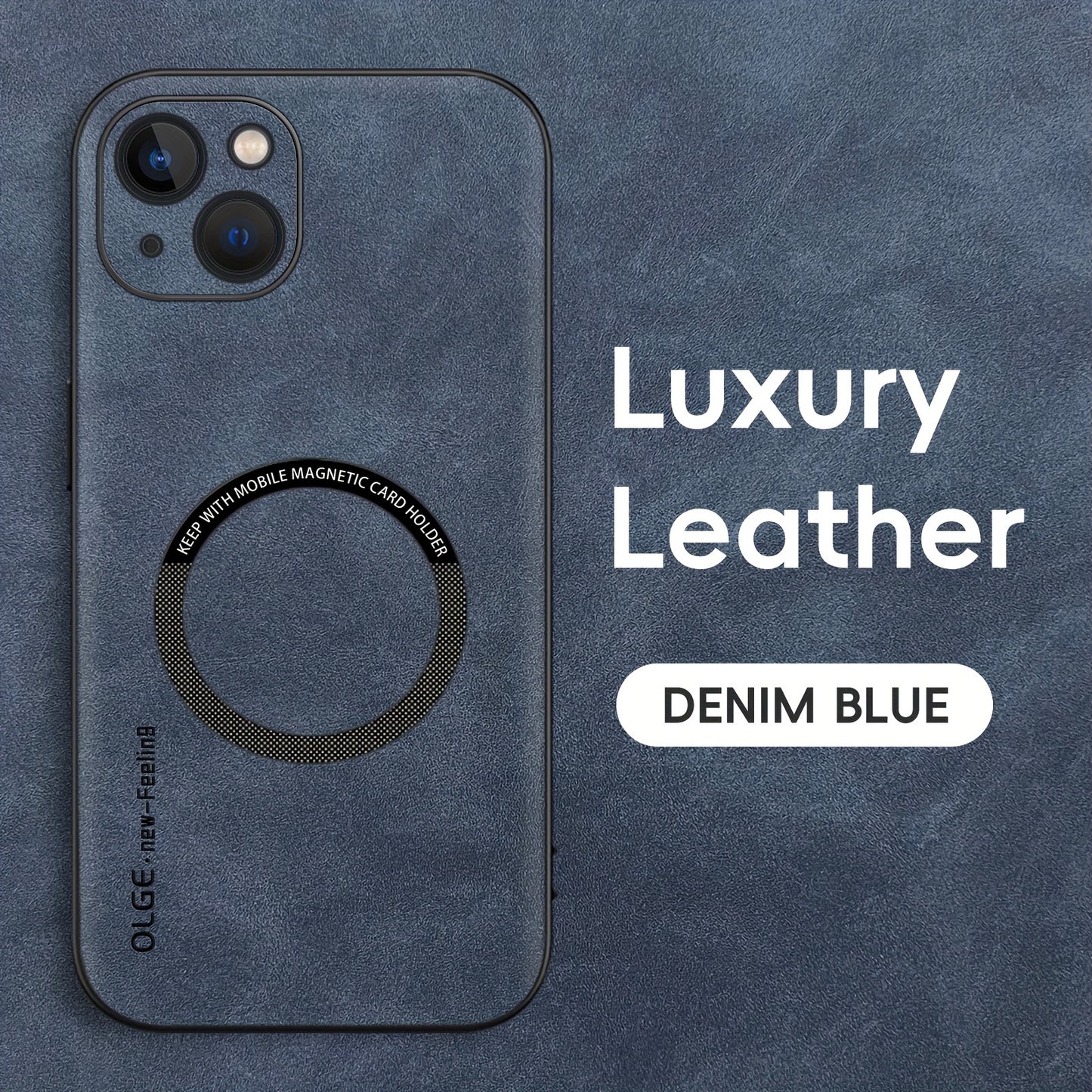 Yamba Artificial Leather Magnetic Phone Case Suitable For IPhone 15promax/15pro/15plus/15/14pro/13pro/13/12 Protective Case