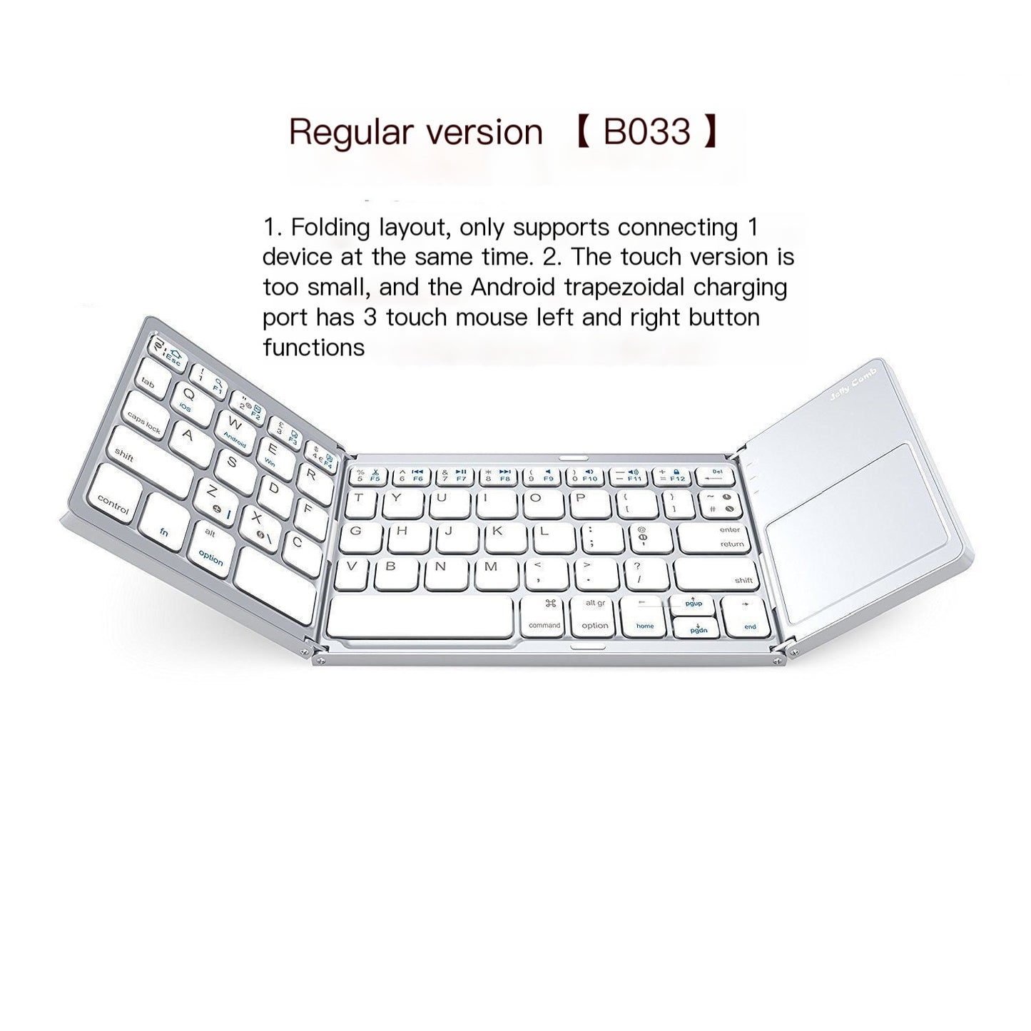 Compact Bluetooth Foldable Keyboard with Touchpad
