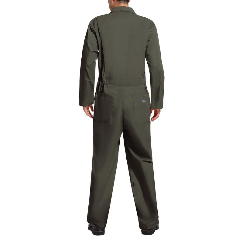 HISEA Men'S Work Coverall - Long Sleeve Stain & Wrinkle Resistant Jumpsuit with Multiple Pockets for Construction, Mechanics & Industrial Work