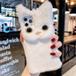 Winter Fashion Warm Cute Cat Plush Women's Phone Case Suitable For IPhone 15 Pro Max Phone Case