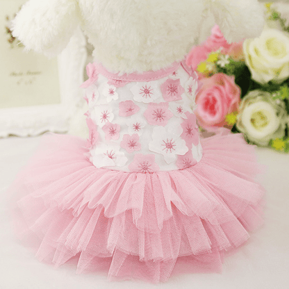 Cute Dog Dress with Mesh Design
