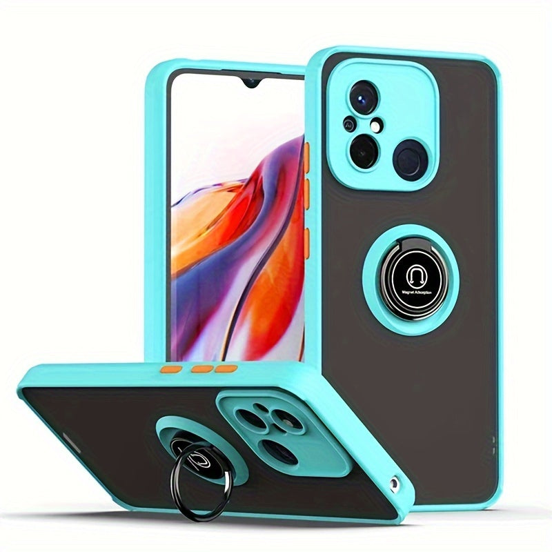 Shockproof Case For Xiaomi For Redmi 13C 12C 12 4G 12 5G Back Phone Case Cover With Car Holder