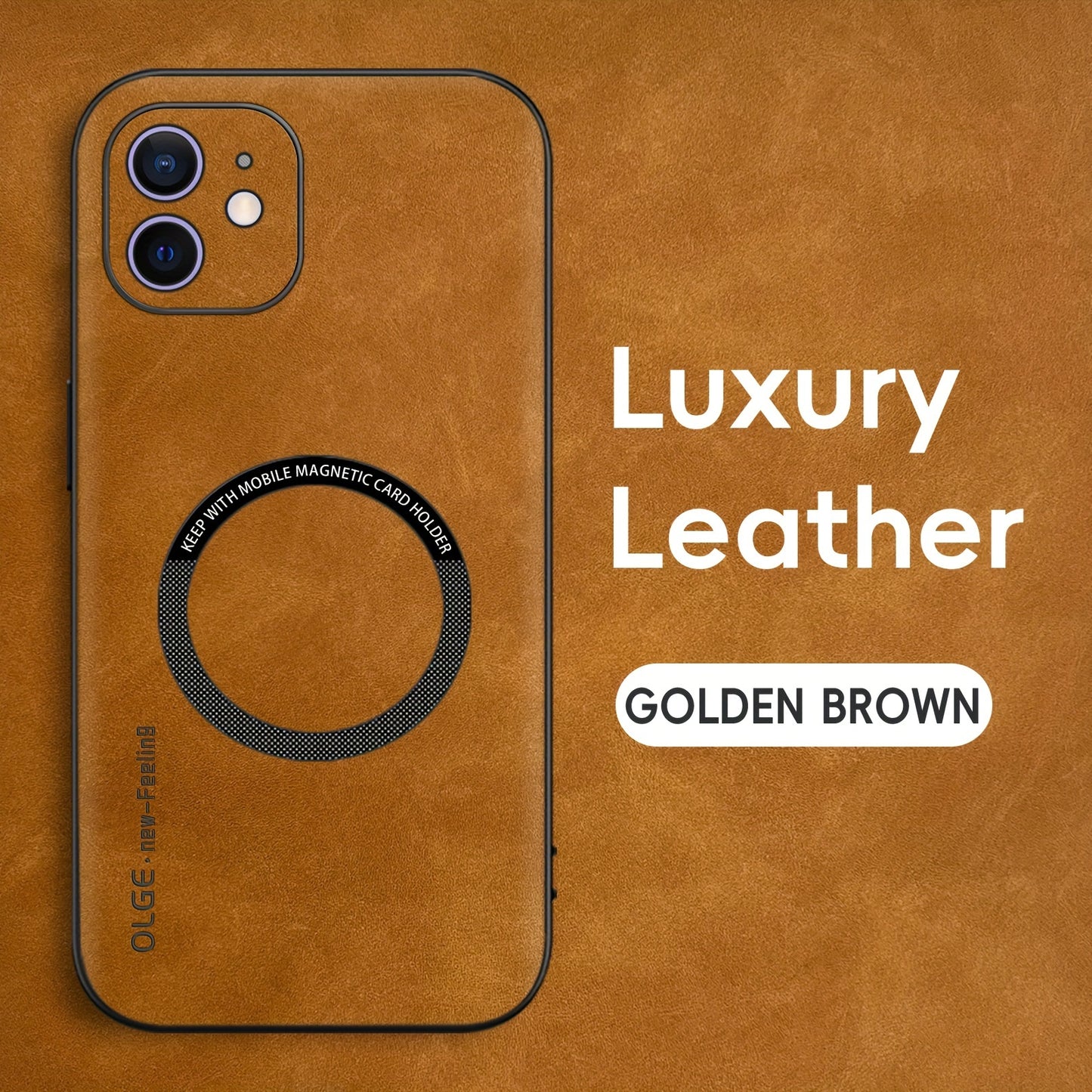 Yamba Artificial Leather Magnetic Phone Case Suitable For IPhone 15promax/15pro/15plus/15/14pro/13pro/13/12 Protective Case