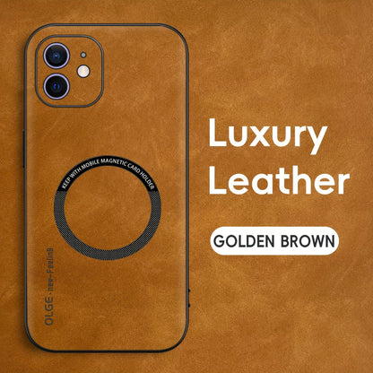 Yamba Artificial Leather Magnetic Phone Case Suitable For IPhone 15promax/15pro/15plus/15/14pro/13pro/13/12 Protective Case