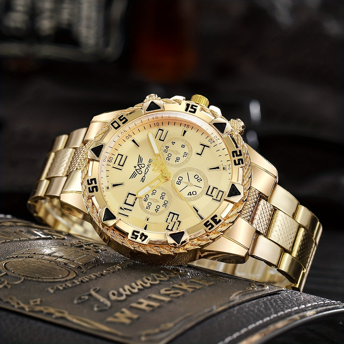 Golden Domineering Gentleman With A Touch Of Golden Business Style Electronic Quartz Watch