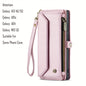 New Wallet Phone Case Wrist Shoulder Strap Lanyard Flip Magnetic Clasp Card Holder Kickstand Women Small Crossbody Handbag For Samsung Galaxy Note10+ 20 S24 S23 S22 S21 S20 S10 Plus Ultra FE Coin Purse A01 A04 A12 A13 A14 A22