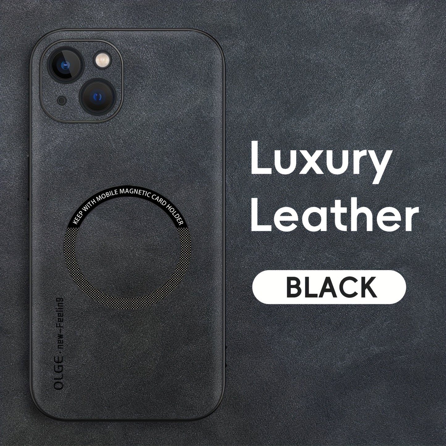 Yamba Artificial Leather Magnetic Phone Case Suitable For IPhone 15promax/15pro/15plus/15/14pro/13pro/13/12 Protective Case