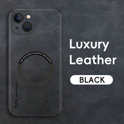 Yamba Artificial Leather Magnetic Phone Case Suitable For IPhone 15promax/15pro/15plus/15/14pro/13pro/13/12 Protective Case