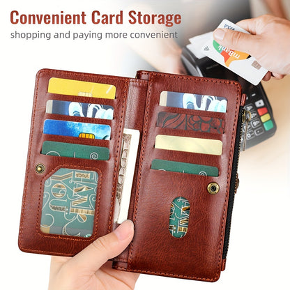 Wallet Zipper Magnetic Handbag Phone Case For IPhone 11 12 13 14 15 Pro Plus ProMax