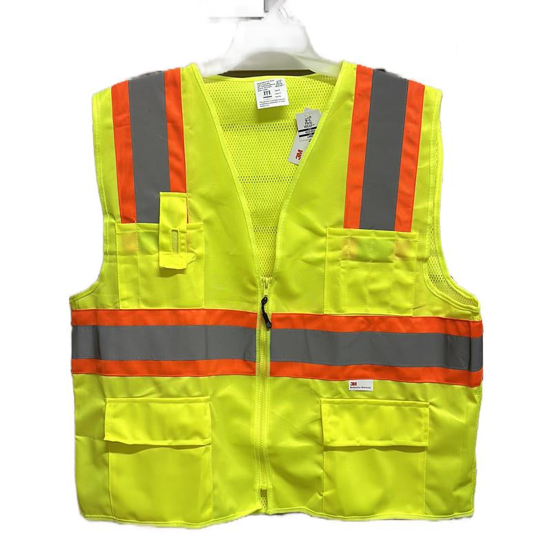 3M Safety Vest Class 2 with Reflective Tape Good for Construction, Road Work Etc