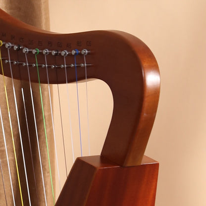 19 String 15 String Lyre Harp Mahogany Solid Wooden High Quality Portable Musical Instrument Stringed Instrument with Tuning Wrench Eid Al-Adha Mubarak