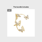Women'S Elegant Butterfly Ear Cuffs - No-Piercing Ear Hooks, Synthetic Gemstone Accents, Everyday & Formal Jewelry for Parties, Weddings, Everyday Outfits - Non-Piercing Ear Clips for Sensitive Light Beige, Party Accessories,
