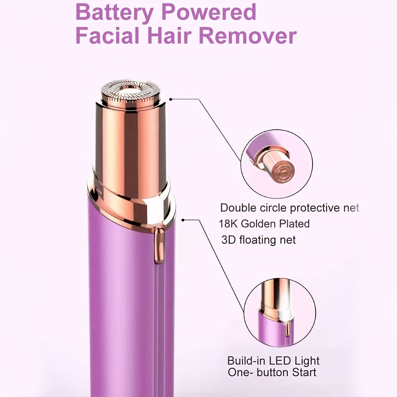 Women's Painless Hair Remover, Battery Powered Facial Hair Remover