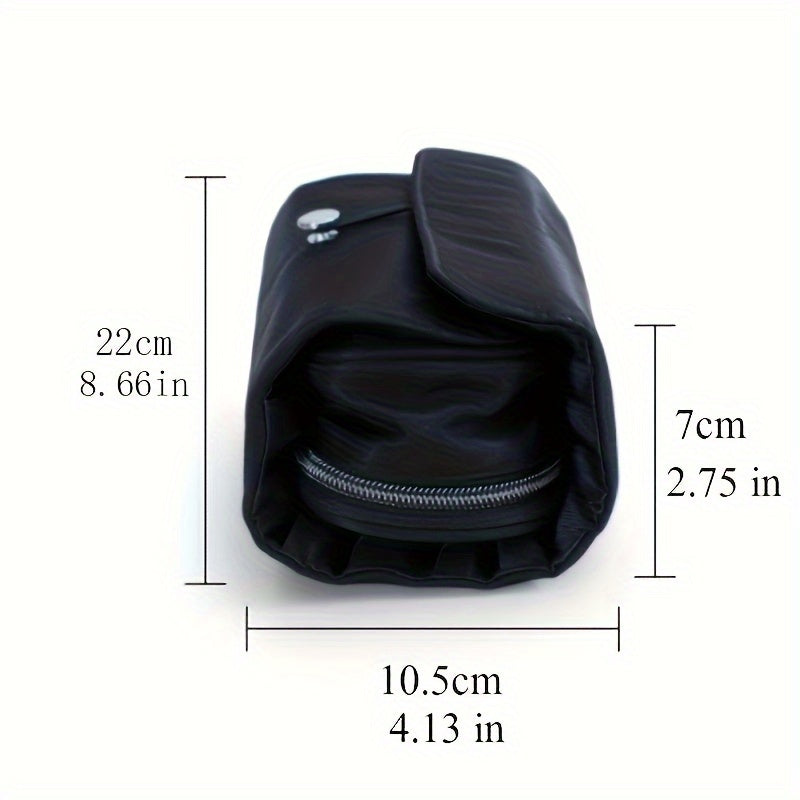 Large Capacity Makeup Brush Organizer Bag - Multi-Functional Korean Style Portable Cosmetic Pouch for Students