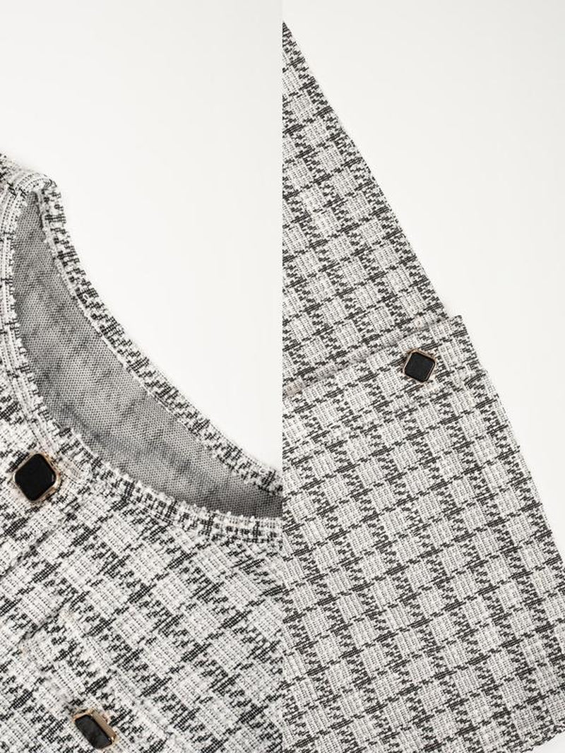 Women'S Jacket & Cami Dress Two-Piece Set, Casual Long Sleeve Outerwear & Dress for Work Office Business, Ladies Spring & Fall Clothes