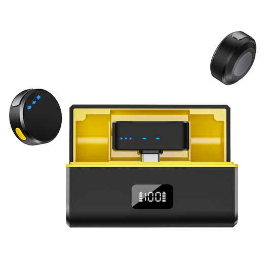 Sleek Wireless Lapel Mic with Charger