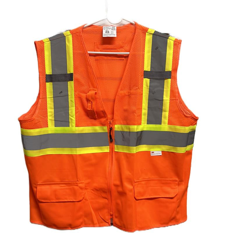 3M Safety Vest Class 2 with Reflective Tape Good for Construction, Road Work Etc