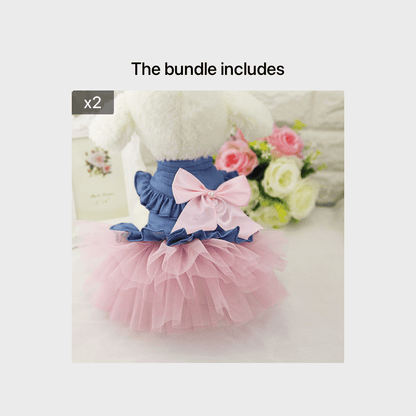 Cute Dog Dress with Mesh Design