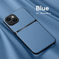 Litchi Pattern PU Leather Phone Case For Iphone15promax With Built-in Magnetic Suction 14 Promax Luxury Style 11 PU Leather 13 Promax Full Package Fall Protection Case