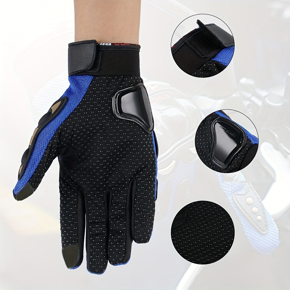Suitable For Motorcycles, Road Bikes, Off-road Motorcycles, Spring, Summer, Autumn, And Winter Unisex Finger Touch Screen Gloves For Men And Women, Breathable Cycling Gloves, Motorcycle Gloves, Bicycle Gloves.