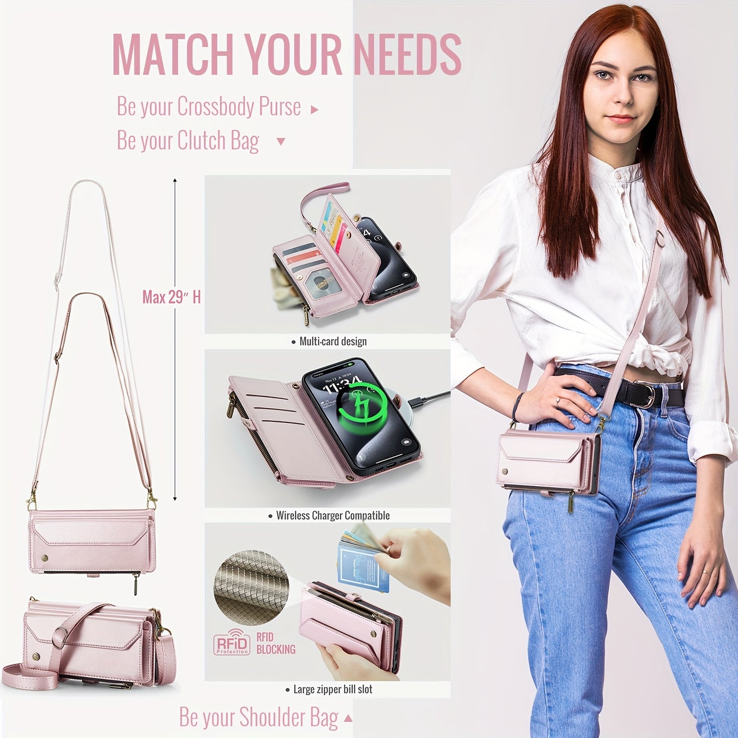 New Wallet Phone Case Wrist Shoulder Strap Lanyard Flip Magnetic Clasp Card Holder Kickstand Women Small Crossbody Handbag For Samsung Galaxy Note10+ 20 S24 S23 S22 S21 S20 S10 Plus Ultra FE Coin Purse A01 A04 A12 A13 A14 A22