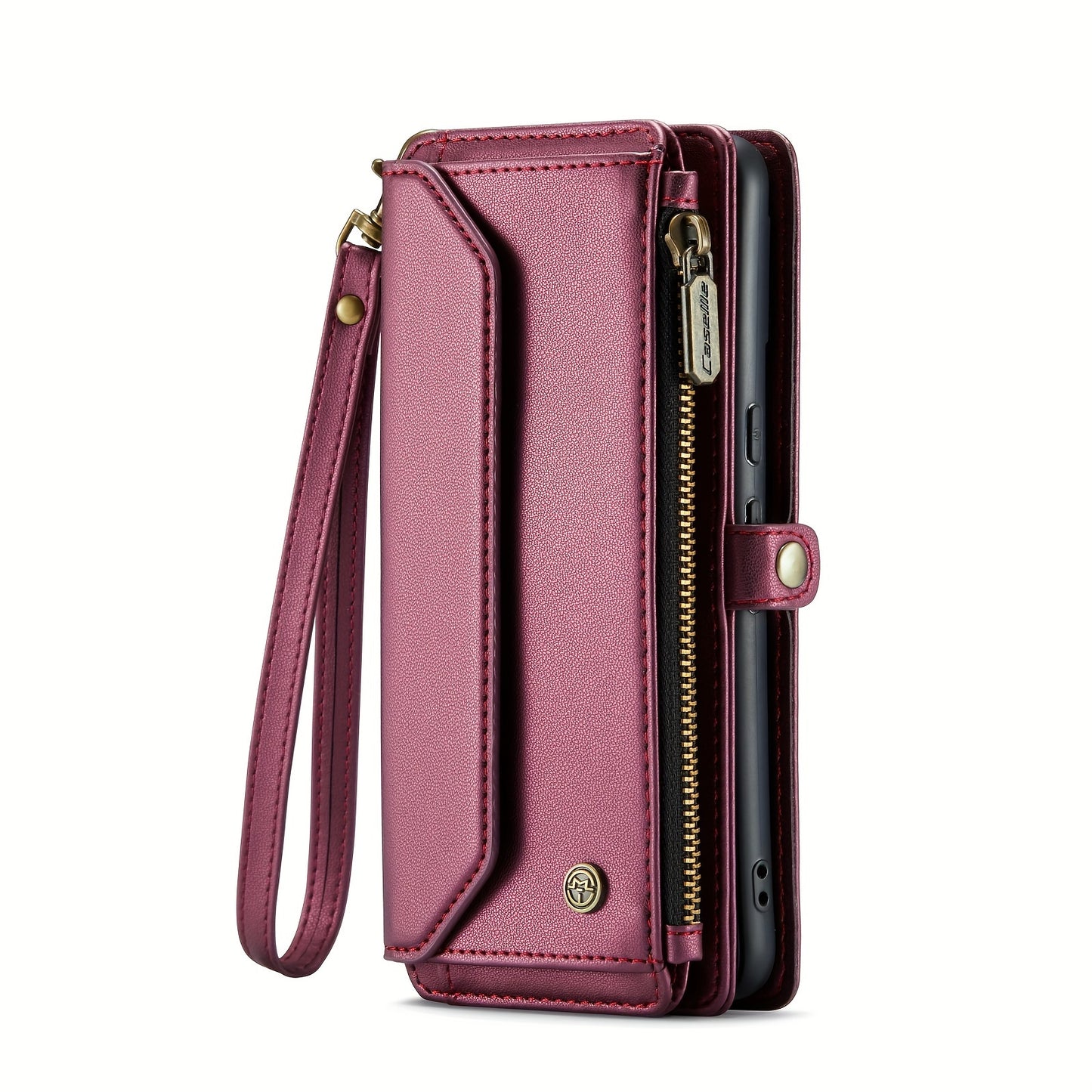 New Wallet Phone Case Wrist Shoulder Strap Lanyard Flip Magnetic Clasp Card Holder Kickstand Women Small Crossbody Handbag For Samsung Galaxy Note10+ 20 S24 S23 S22 S21 S20 S10 Plus Ultra FE Coin Purse A01 A04 A12 A13 A14 A22