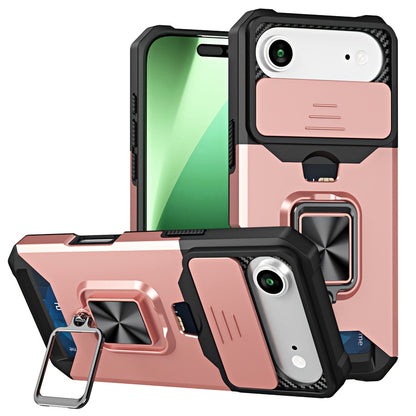 Heavy-Duty Shockproof Phone Case with a Metal Stand And Card Slot, Compatible with for iphone 17 Pro Max, 16 Pro Max, 15 Pro Max, And 14 Pro Max.