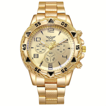Golden Domineering Gentleman With A Touch Of Golden Business Style Electronic Quartz Watch