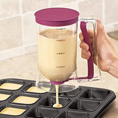 1pc Pancake Cupcake Batter Dispenser, Batter Separator Bakeware Maker with Measuring Label, Perfect Baking Tool for Cupcakes, Waffles, Muffin Mix, or Any Baked Goods