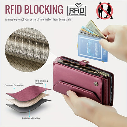Long Lanyard PU Flip Leather Phone Case For IPhone 15 14 13 12 11Pro Max Mini XR XS 8 7 Plus SE 2022 Zipper Wallet Card Bags Cover