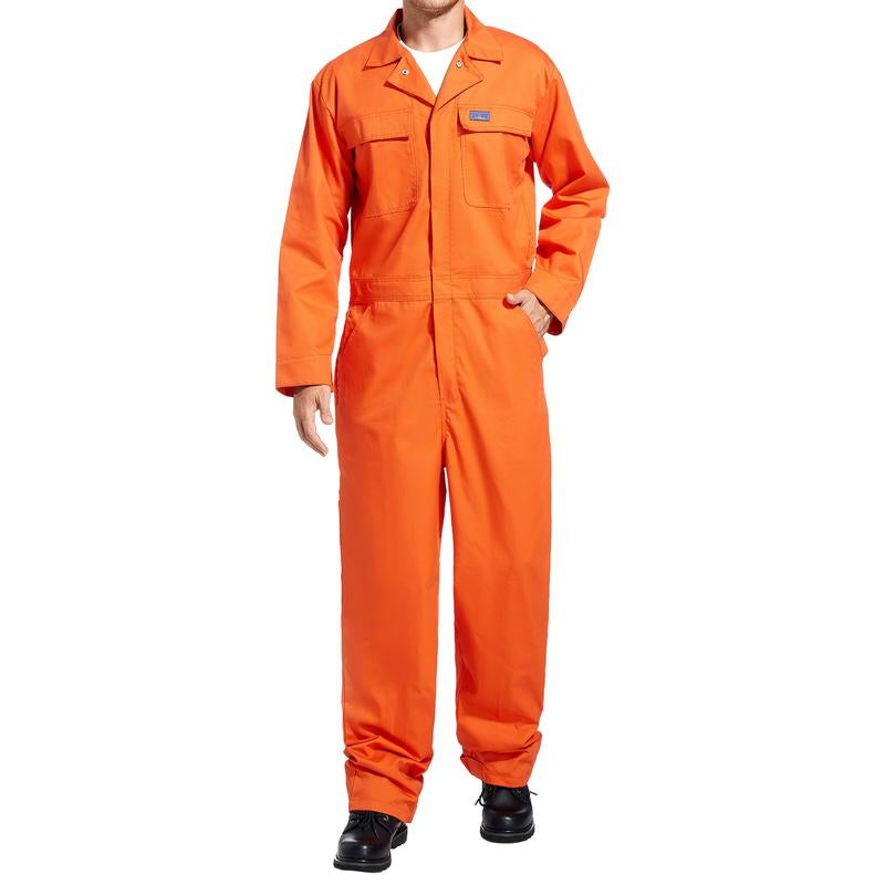 HISEA Men'S Work Coverall - Long Sleeve Stain & Wrinkle Resistant Jumpsuit with Multiple Pockets for Construction, Mechanics & Industrial Work