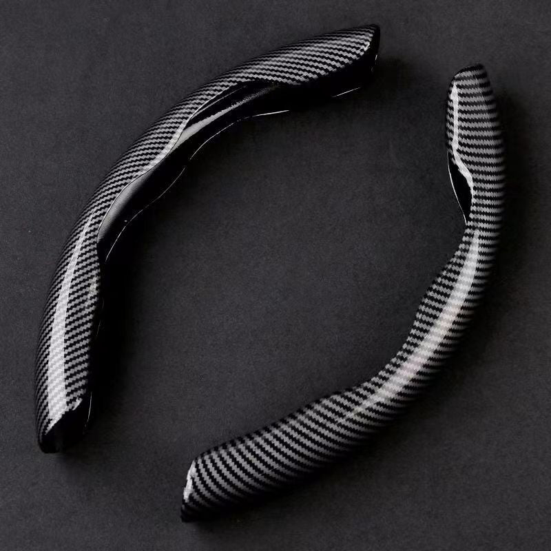 Upgrade Your Driving Experience With A Non-Slip Carbon Fiber Steering Wheel Cover!